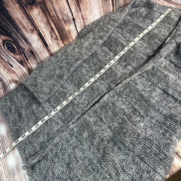 Wooden Ships Sz X Small Grey Mohair Wool Blend Cardigan Sweater Knit Top Pockets - Picture 6 of 8